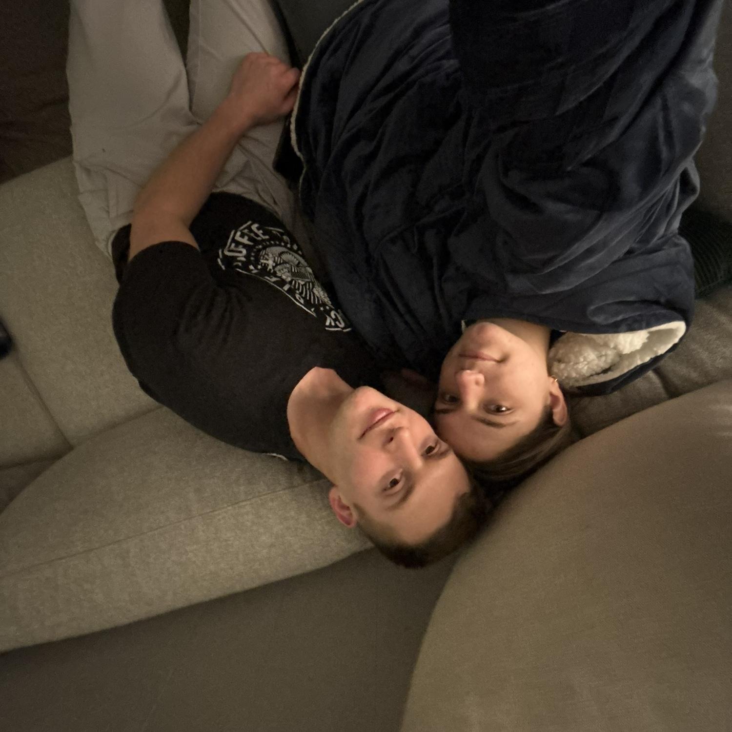 The couch, our favorite spot for nights off