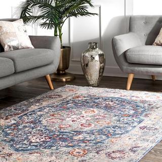 Vintage Glynn Medallion Fringe Area Rug