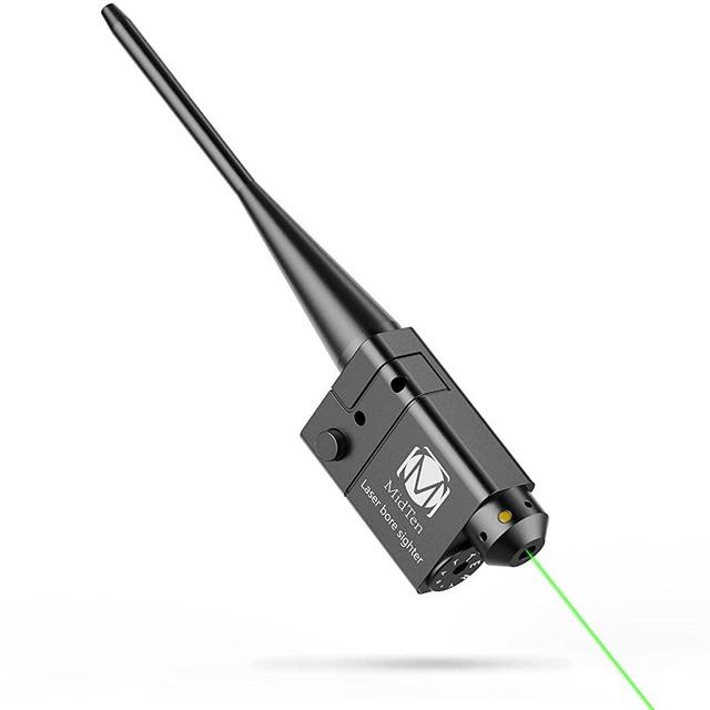 MidTen Bore Sight Kit, Red or Green Laser Boresighter for 0.17 to 0.54 Caliber Rifles Handgun with Button Switch for Hunting and Shooting