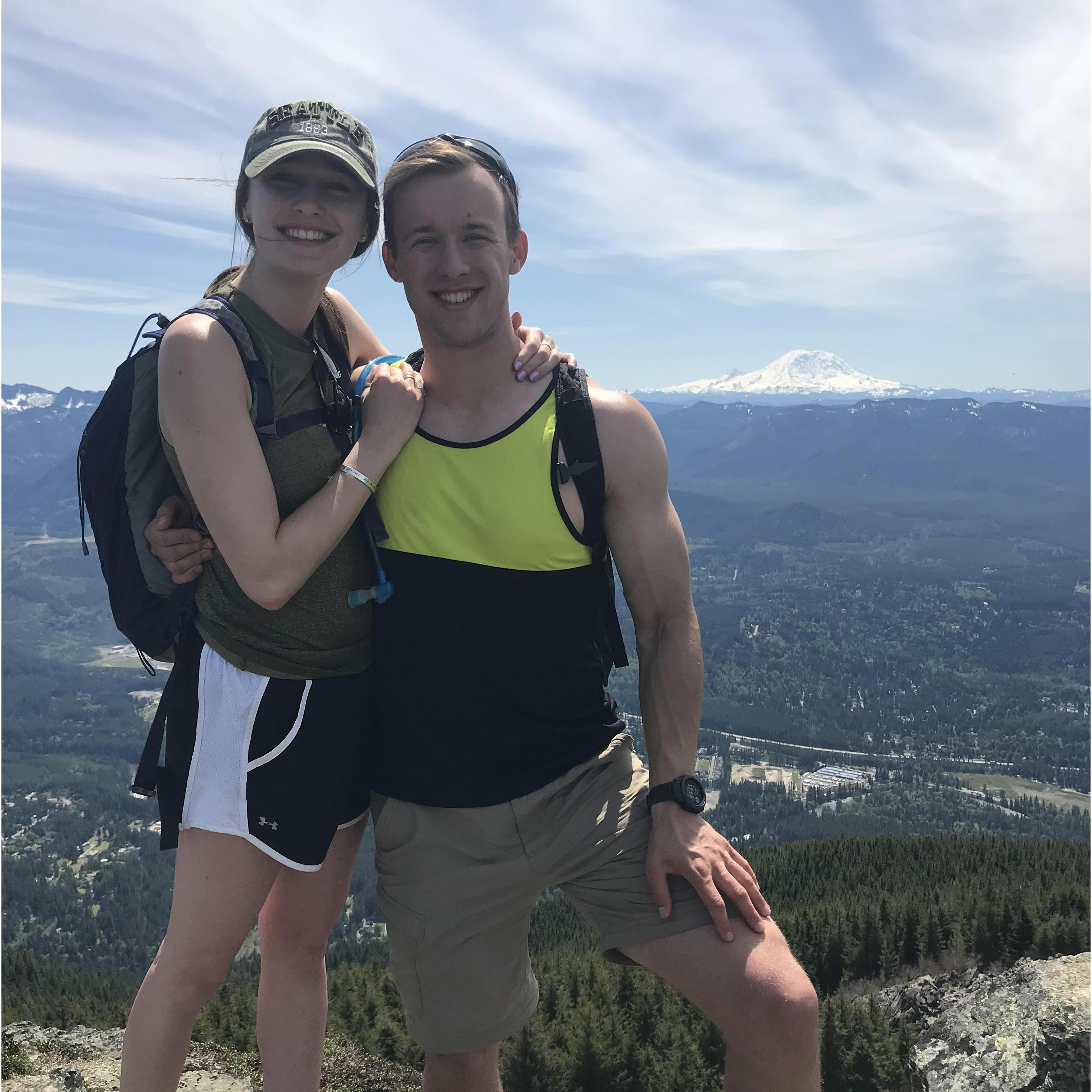 Feeling on top of the world together...even after an 8-mile hike and rock scramble!