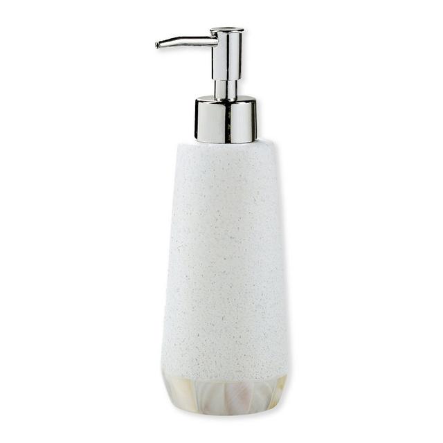 Spa Capiz Lotion Dispenser in White