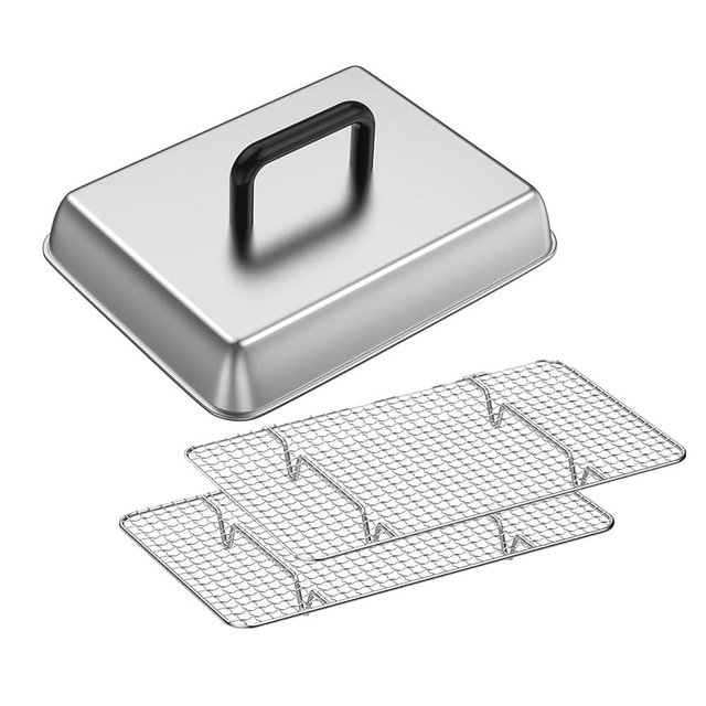 SafBbcue Griddle Accessories for Blackstone Cooking Cover Basting Cover Cheese Melting Dome and Cooling Rack Baking Rack for Most Flat Top Griddle Cooking Easy to Clean Oven & Dishwasher Safe