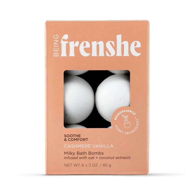 Being Frenshe Milky Moisturizing Bath Bomb Set with Essential Oils - Cashmere Vanilla - 6ct/3oz