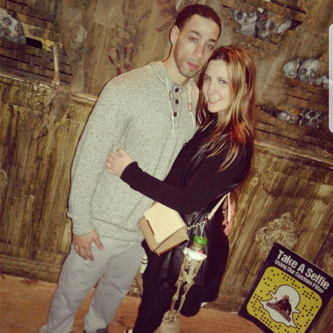 One of my favorite pictures of Cody and I. We just got done going through "Scream City" a haunted house.