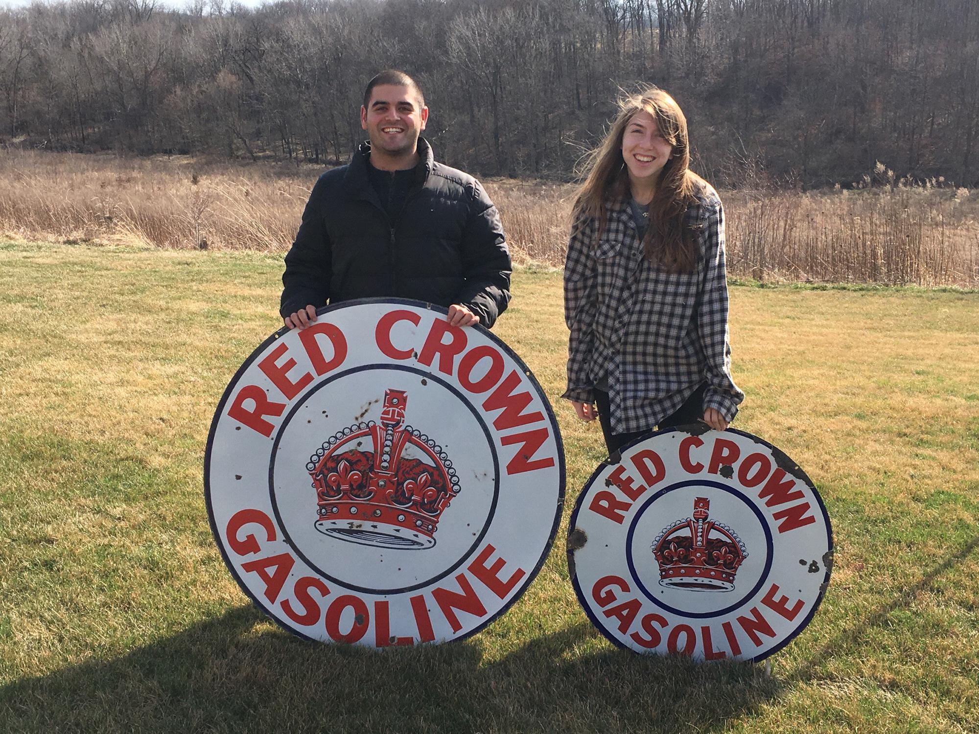 February 2017 - His and Her Red Crown Signs. Koby took Alex on the bumpiest dirt roads the morning after her 21st birthday to get these...