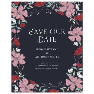 Ebony, Black Wedding Digital Save the Date - Leighton Portrait