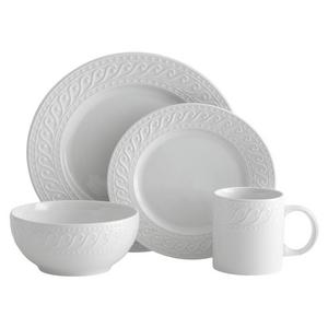 Pfaltzgraff Sylvia 32 Piece Dinnerware Set, Service for 8, White