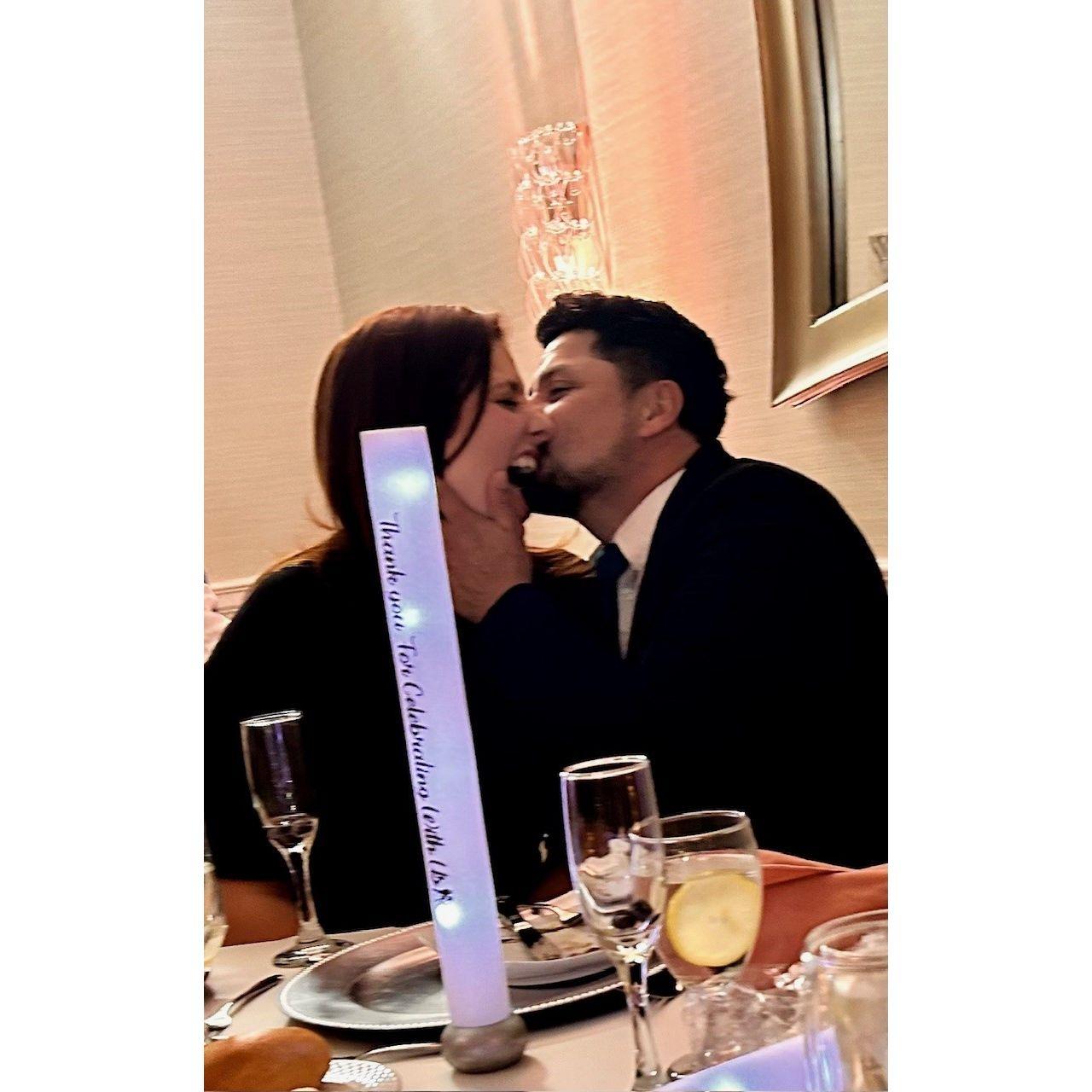Her thought, "he makes me so happy..."