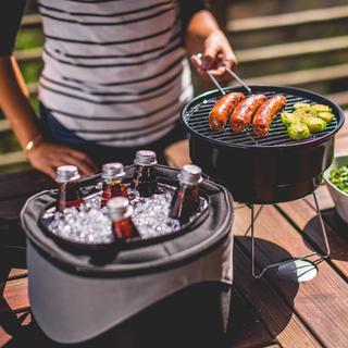 Caliente Portable Charcoal Grill & Cooler Tote