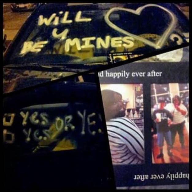 Here is how Demonica asked Ijeoma to be her girlfriend! The picture in the corner was their first mall trip together!