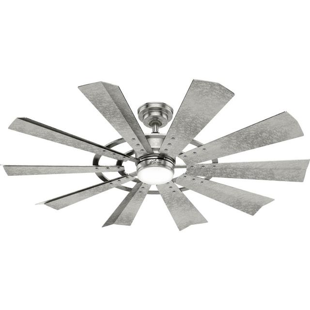 52" Crescent Falls Outdoor Ceiling Fan with LED Light - Hunter Fan