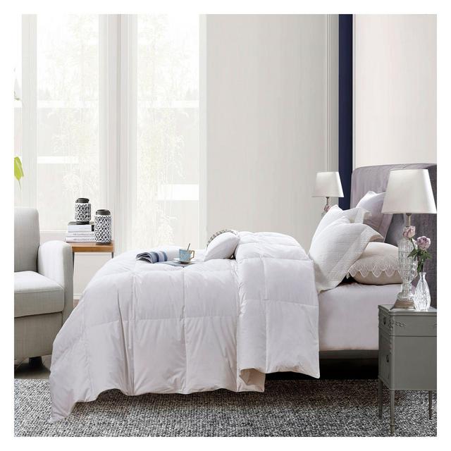 Martha Stewart White Goose Feather and Down King Comforter in White
