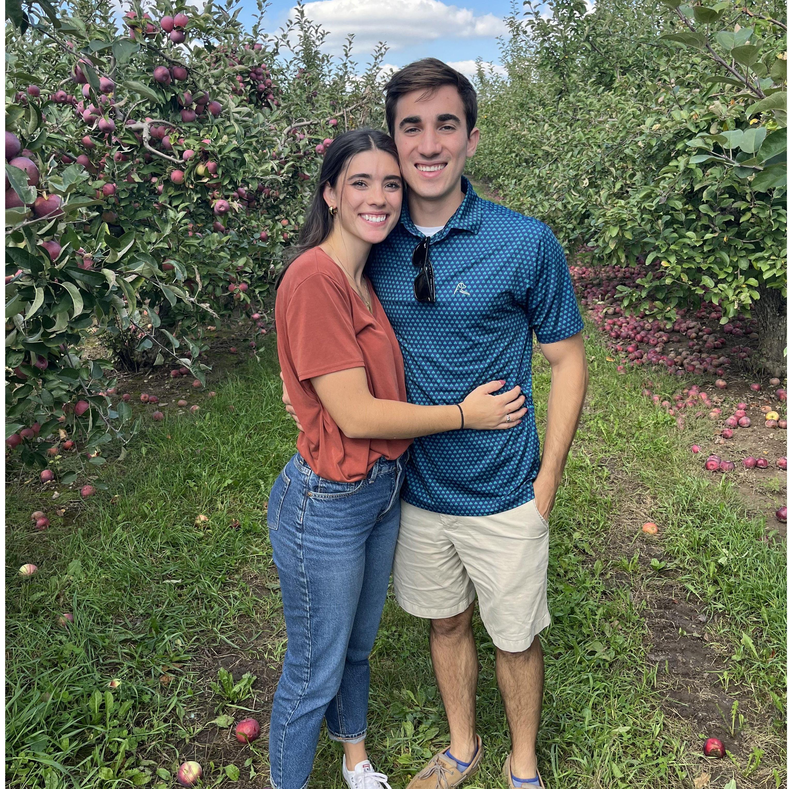 One of our first dates apple picking