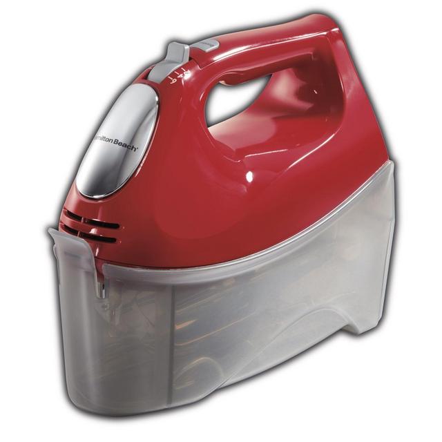 Hamilton Beach® Ensemble Hand Mixer with Snap-On Closure in Red