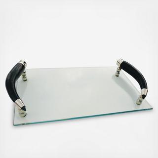 Tray with Curved Horn Handles