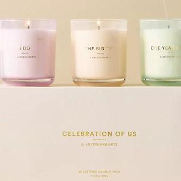 Nostalgia Wedding Gift Candles, Set of 3
