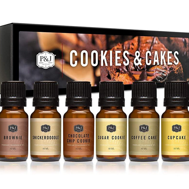 Cookies & Cakes Set of 6 Premium Grade Fragrance Oils - Chocolate Chip Cookie, Sugar Cookie, Cupcake, Brownie, Snickerdoodle, Coffee Cake