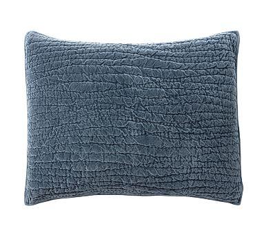 Washed Velvet Handcrafted Quilted Sham - Set of 2