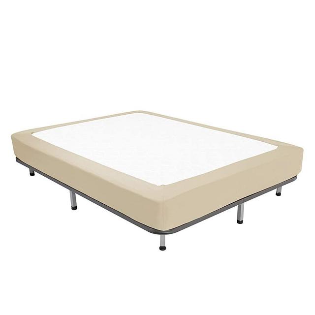 Box Spring Cover King Size - Jersey Knit & Stretchy Wrap Around 4 Sides Bed Skirt for Hotel & Home - King/Cal King, Taupe