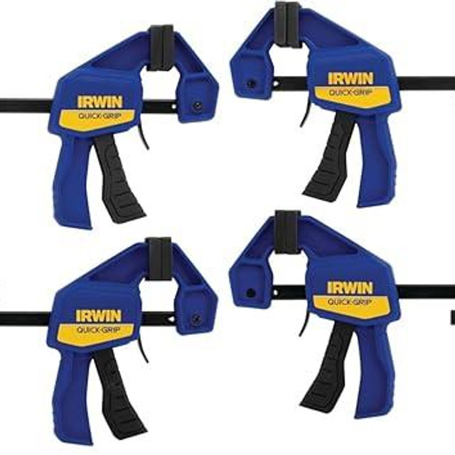 IRWIN Bar Clamp, 6", 8 Pack | QUICK-GRIP | One-Handed | Mini