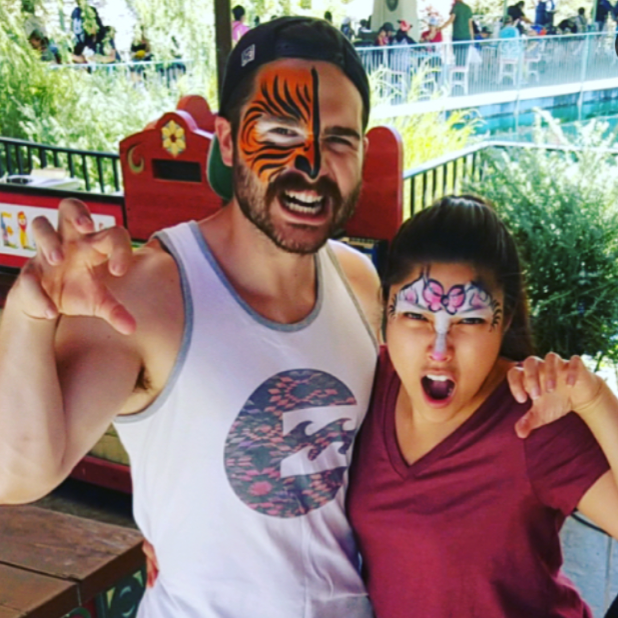Having fun at Disneyland