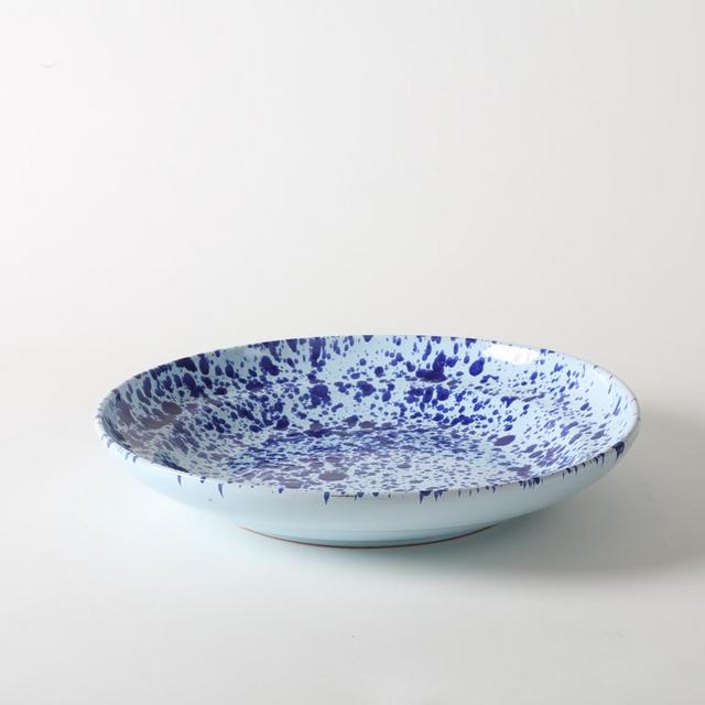 Blue on Blue 17 Inch Splatterware Platter