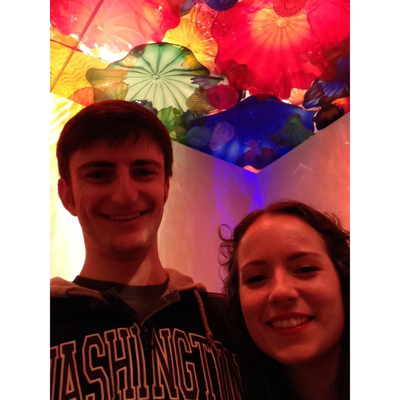 Three year anniversary date at Chihuly Gardens, Spring 2016