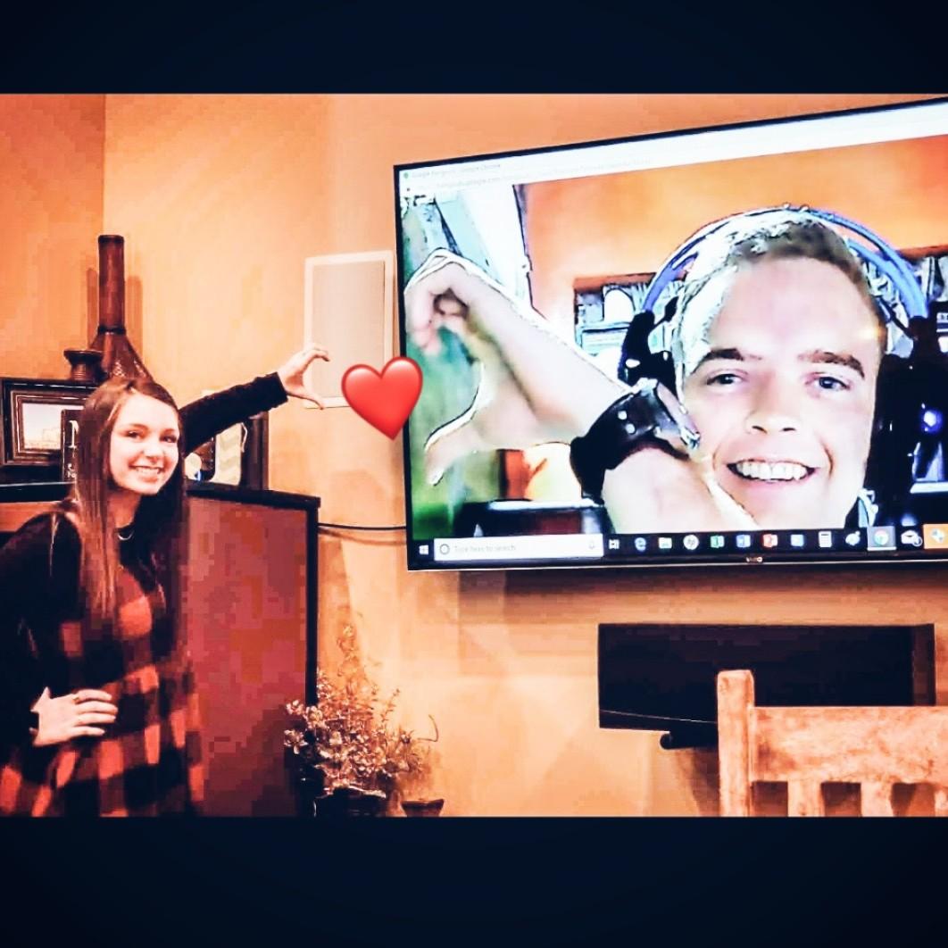 Video-chatting while Britton was in the Philippines. Thank goodness for modern technology!!