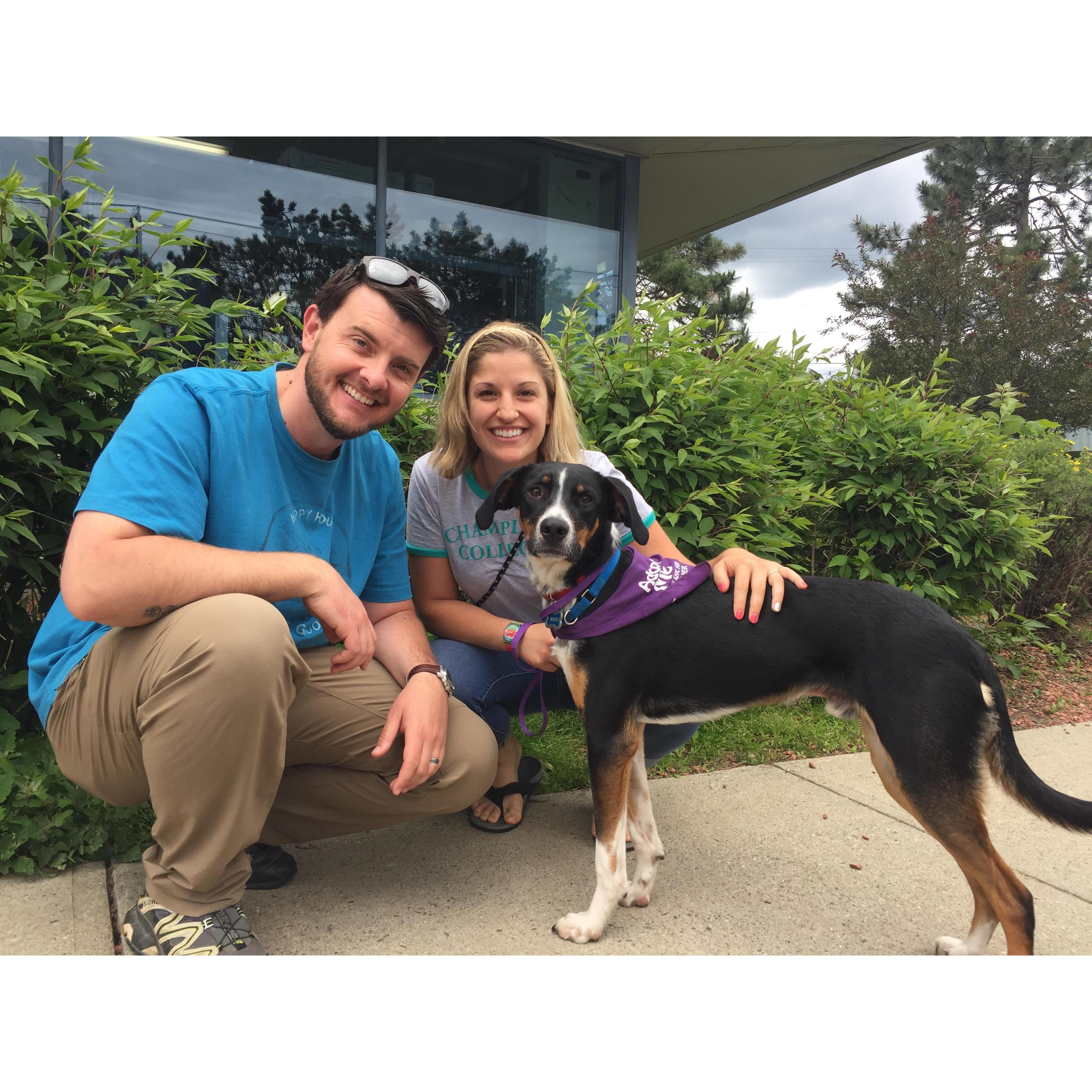 June 2017 - We adopted our adorable little pup, Boots! Probably one of the best decisions we've ever made :) We're smitten.