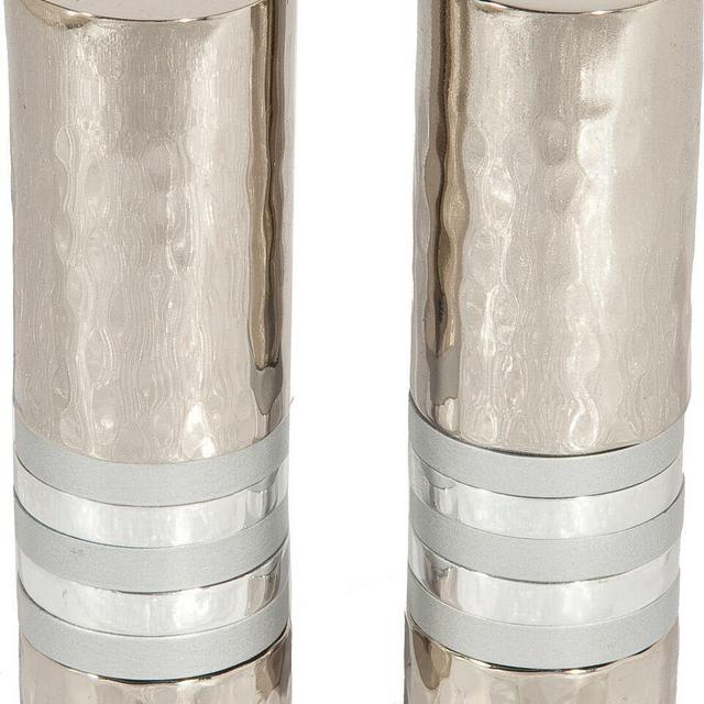EMANUEL HAMMERED SALT & PEPPER SHAKERS