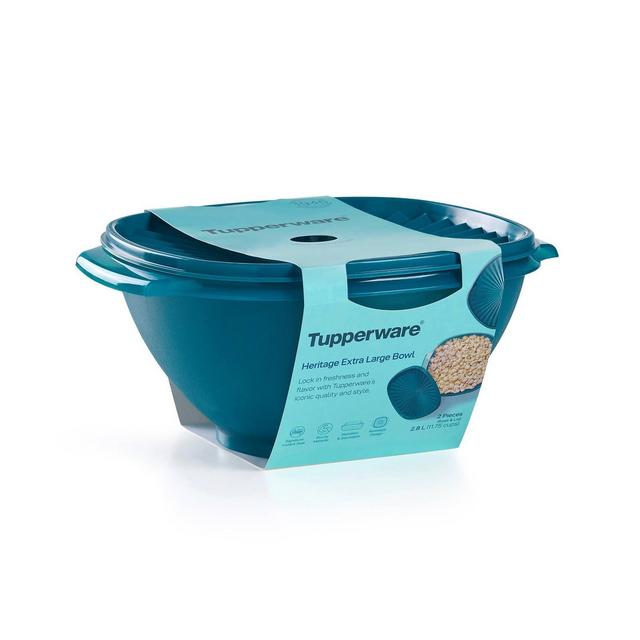 Tupperware Heritage 3pc (5.25c, 8c, 11.75c) Plastic Food Storage Container  Set Blue