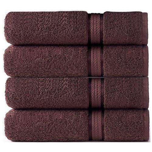 Cotton Craft Ultra Soft 4 Pack Oversized Extra Large Bath Towels 30x54  White Weighs 22 Ounces - 100% Pure Ringspun Cotton - Luxurious Rayon Trim 