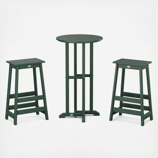 Modern Studio 3-Piece Bistro Bar Stool Set