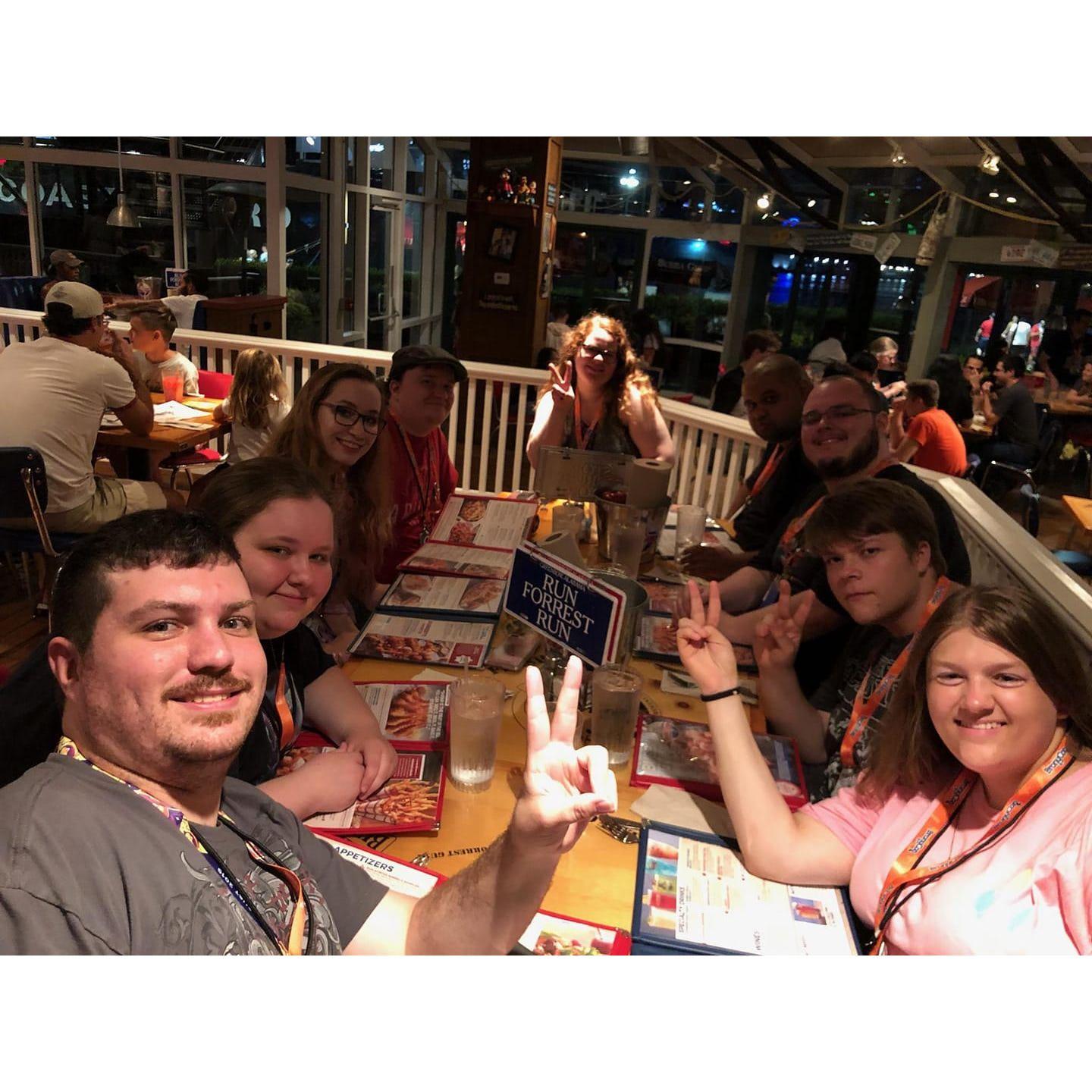 This was taken at the last year of BronyCon with our friends at Bubba Gumps.