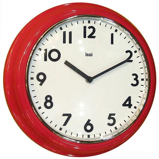 BAI School Wall Clock, Red