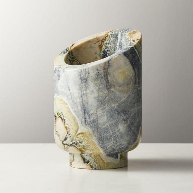 Curve Grey Floral Marble Wine Chiller