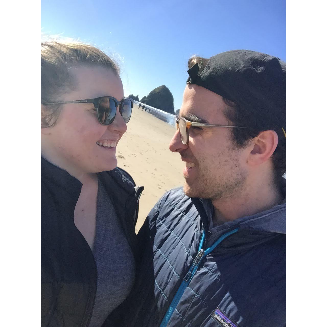 The first weekend trip we ever took with each other to Cannon Beach Oregon