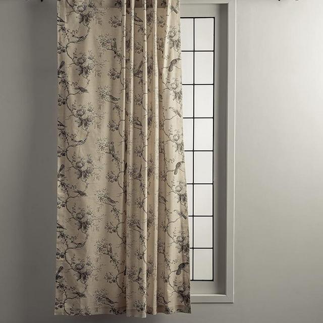 Maison d' Hermine Curtain 100% Cotton Curtains 1 Panel Easy Hanging with a Rod Pocket & Loop for Kitchen, Office, Living Rooms & Home, Turin - Spring/Summer (50 Inch x 124 Inch)