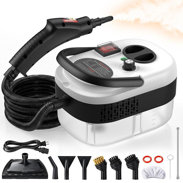 Easywox 2500W Handheld Steam Cleaner for Home, 6-Level High Pressure Steam Gun, Steam Machine w/40.6oz Tank, Portable Car Steamer for Auto Detailing & Cleaning, Car, Floor, Furniture, Tile Grout, Wall