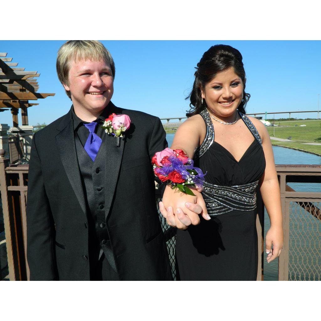 A photo that we took together during our junior prom in 2013.