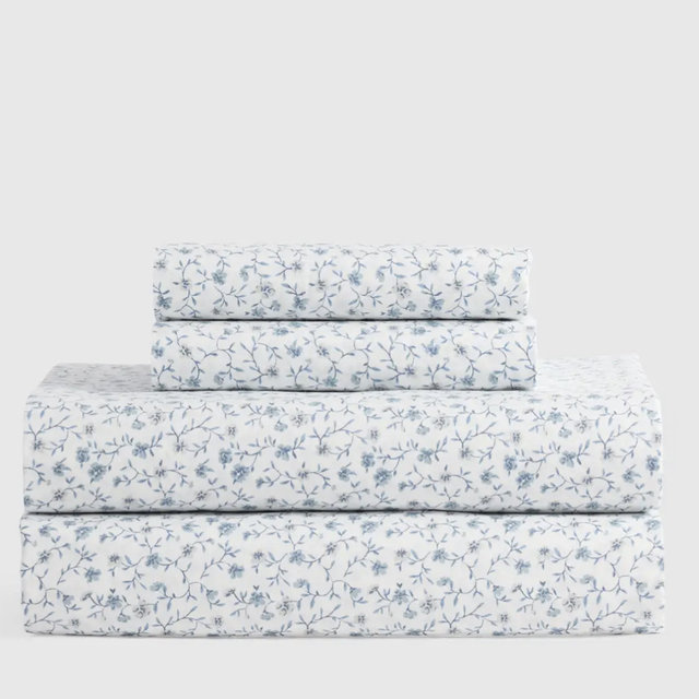 Organic Crisp Percale Sheet Set - Queen