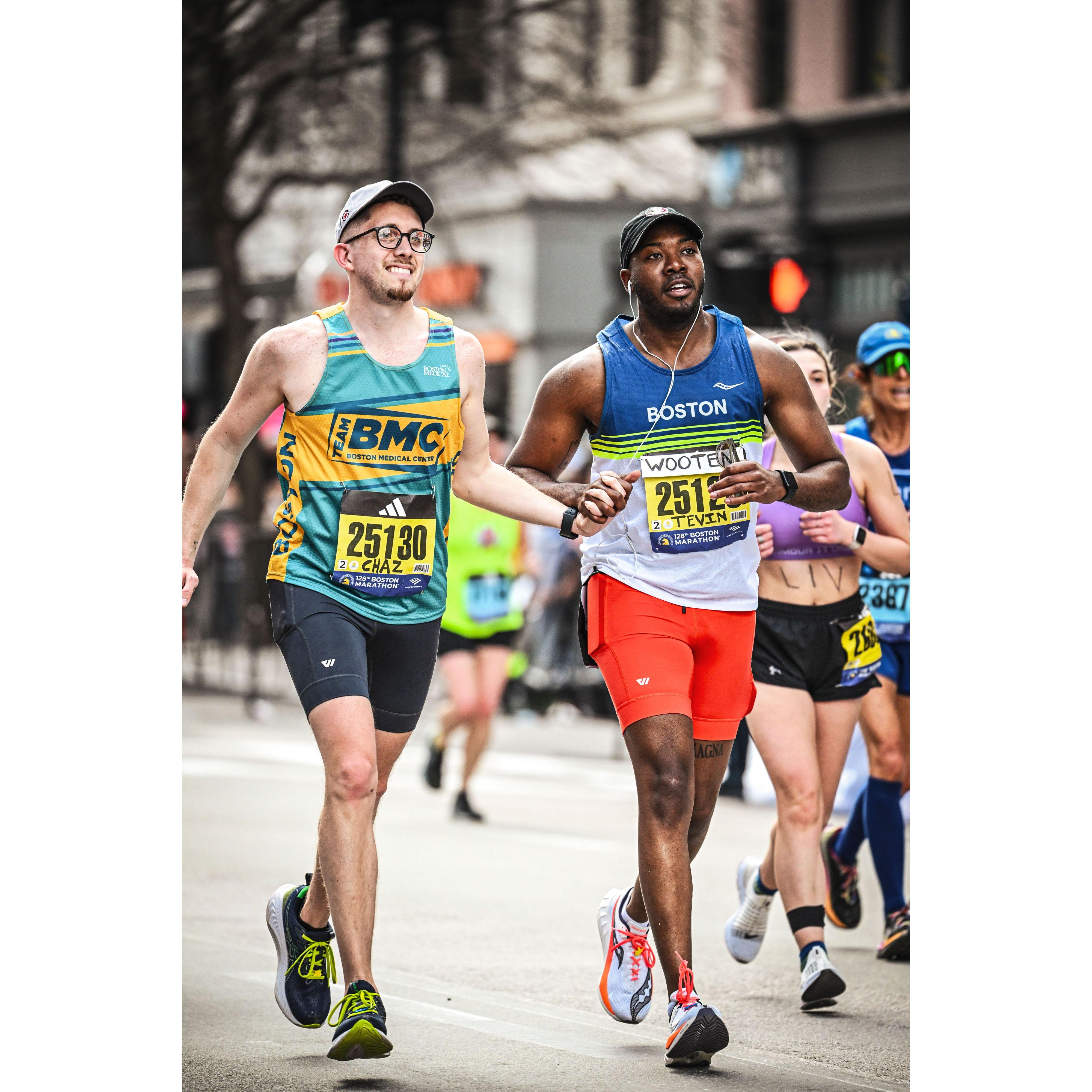 Life's a marathon, and these two are crossing the finish line together!