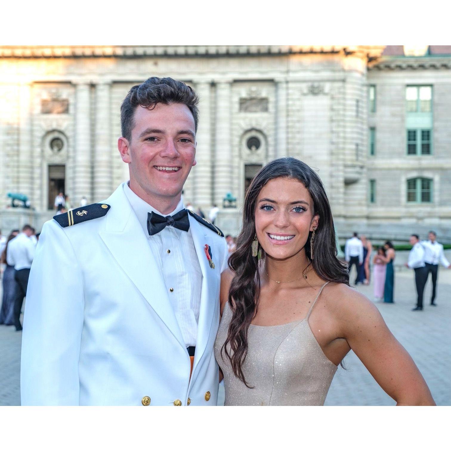 Ring dance at the Naval Academy! This was after our 2/C (junior) year where midshipmen dip their class rings in water from the seven seas