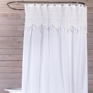 Vintage Crochet Shower Curtain