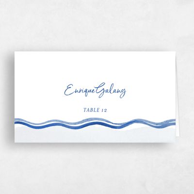Cobalt, Blue Wedding Place Card - Darlington