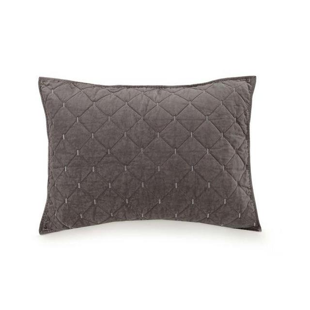 Ayesha Curry™ Cotton Velvet King Pillow Sham in Grey