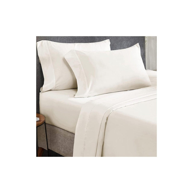 RT Designers Collection Modern Living 100% Pima Cotton Ultra Soft Sheet Set King Ivory