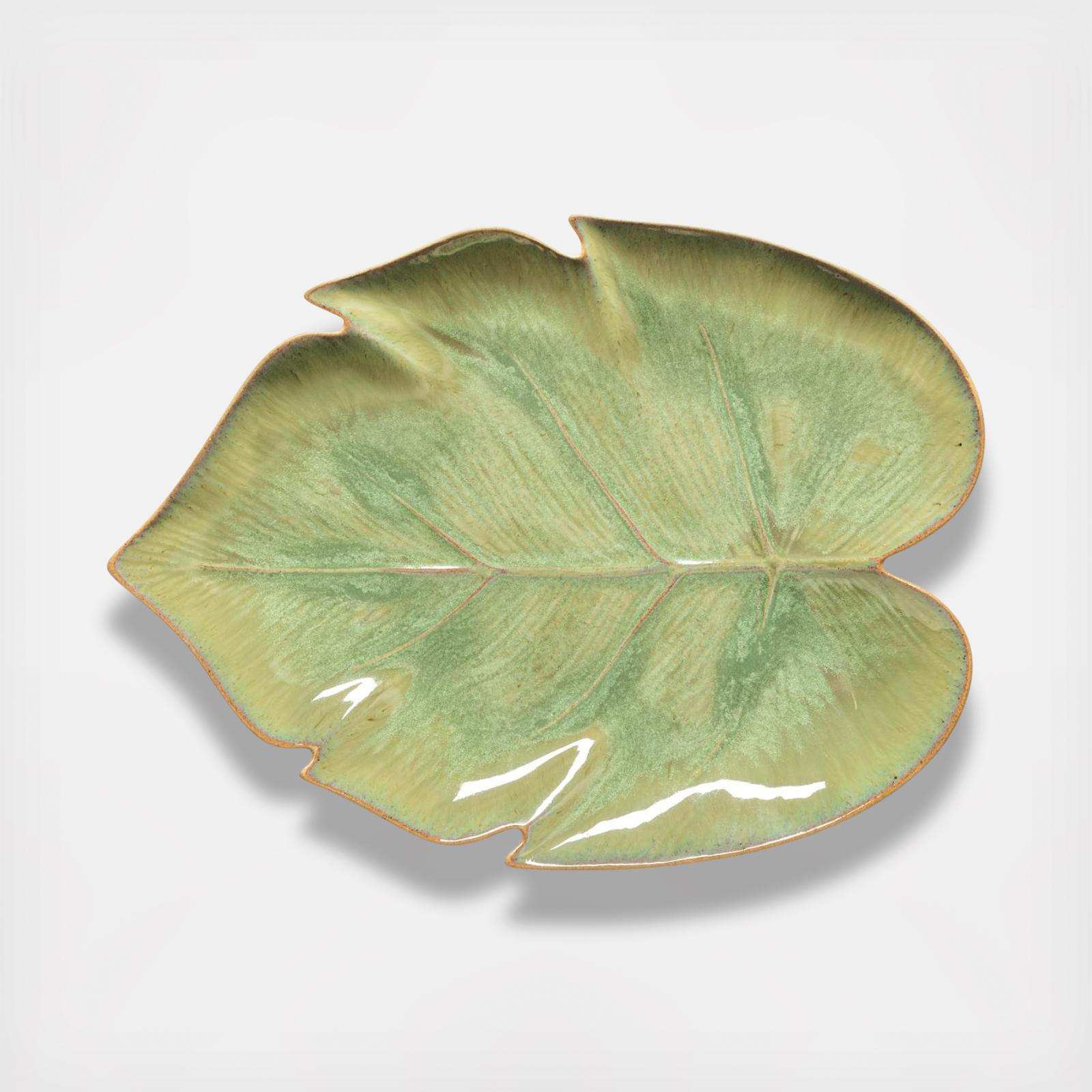 Costa Nova, Marrakesh Monstera Leaf Dinner Plate - Zola