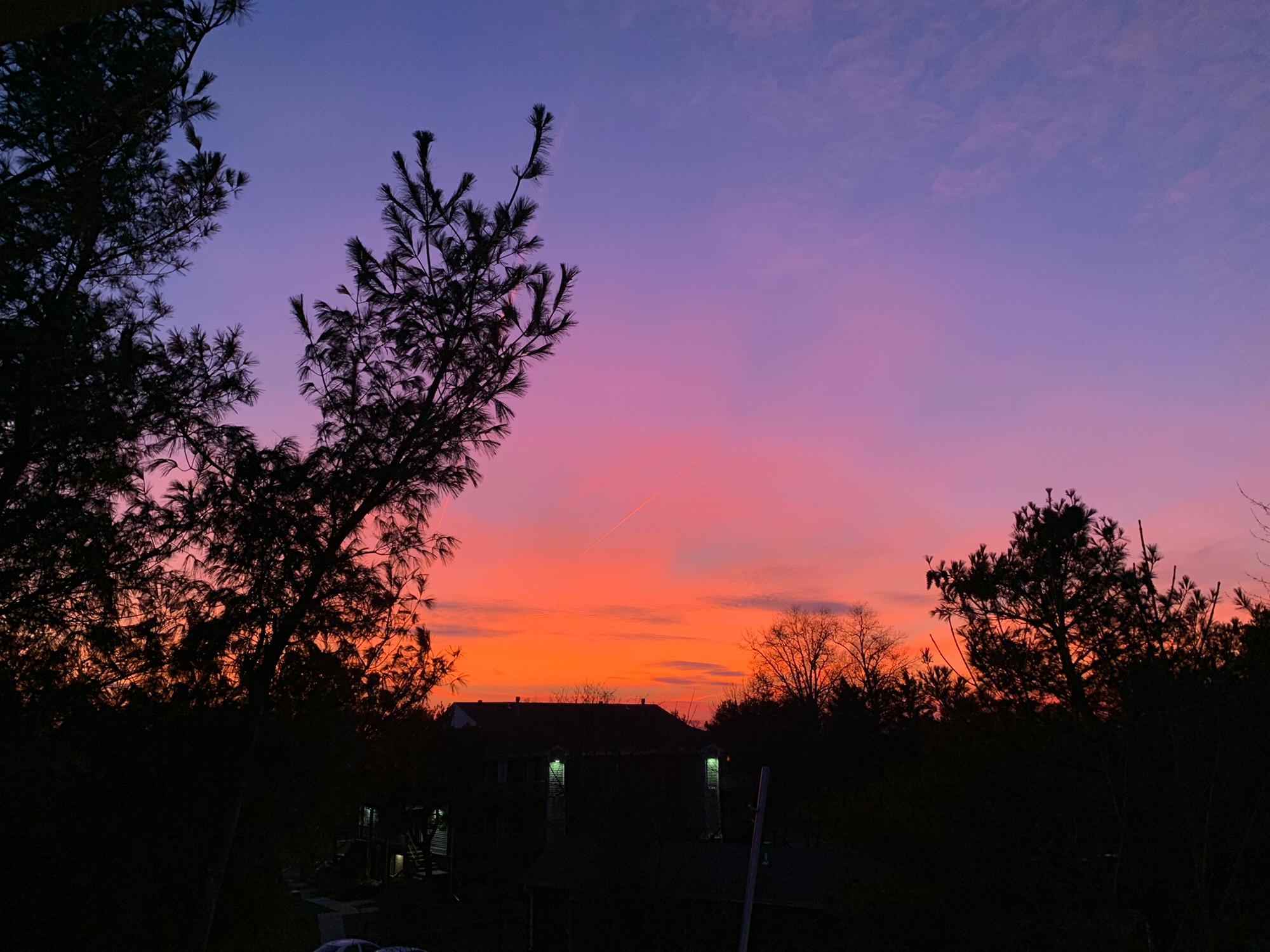 Sunset from our porch in NJ
