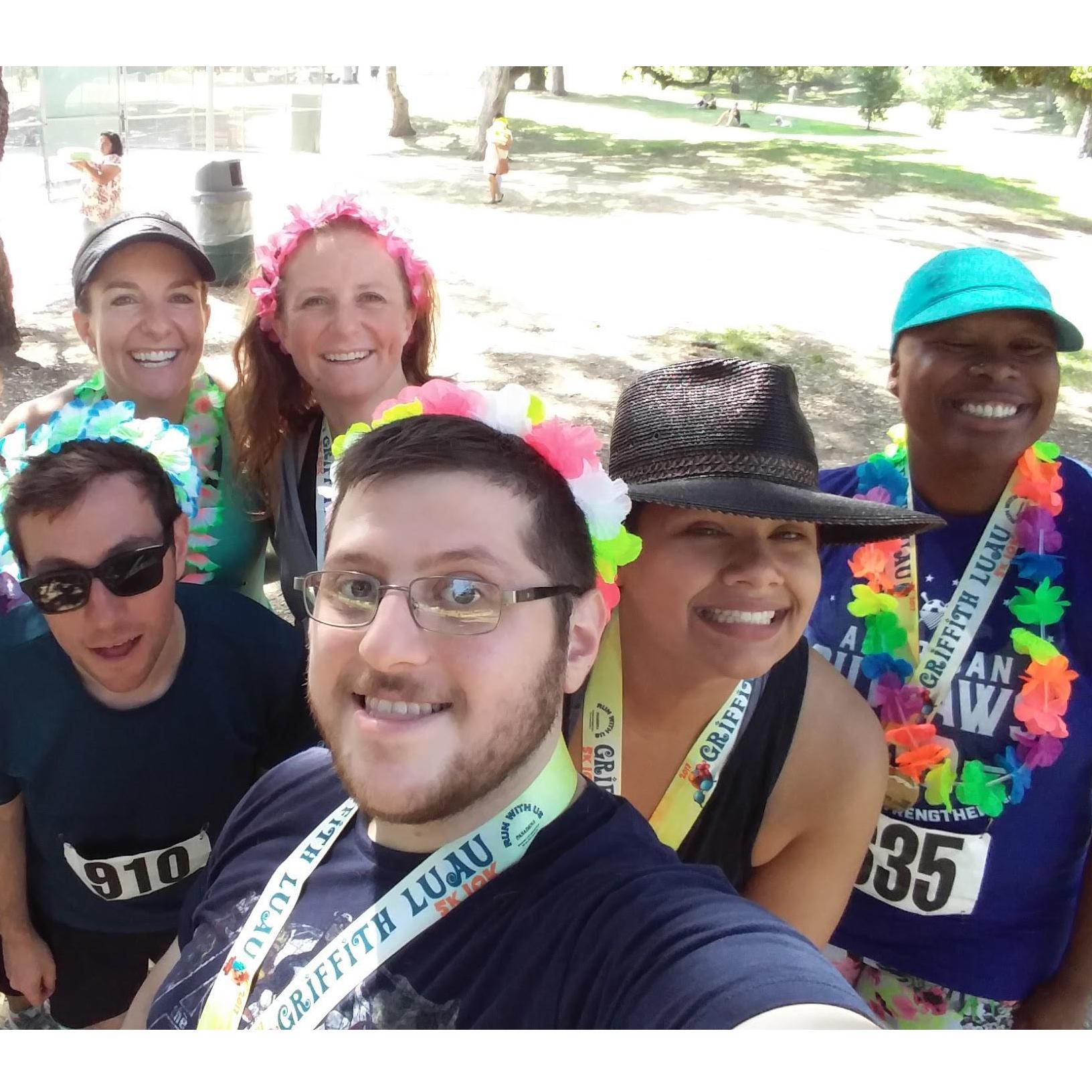 Luau 5k with Jason & Becky, Emily Jane, and Kelci!